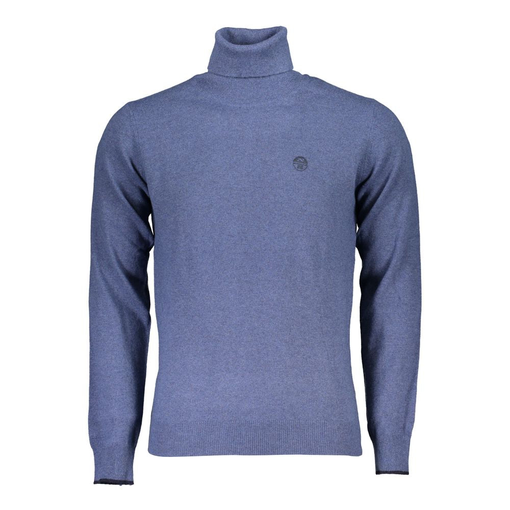 Blu Poliammide Men Sweater Turtleneck