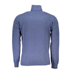 Blu Poliammide Men Sweater Turtleneck