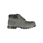 Gray Polyester Mens Boot