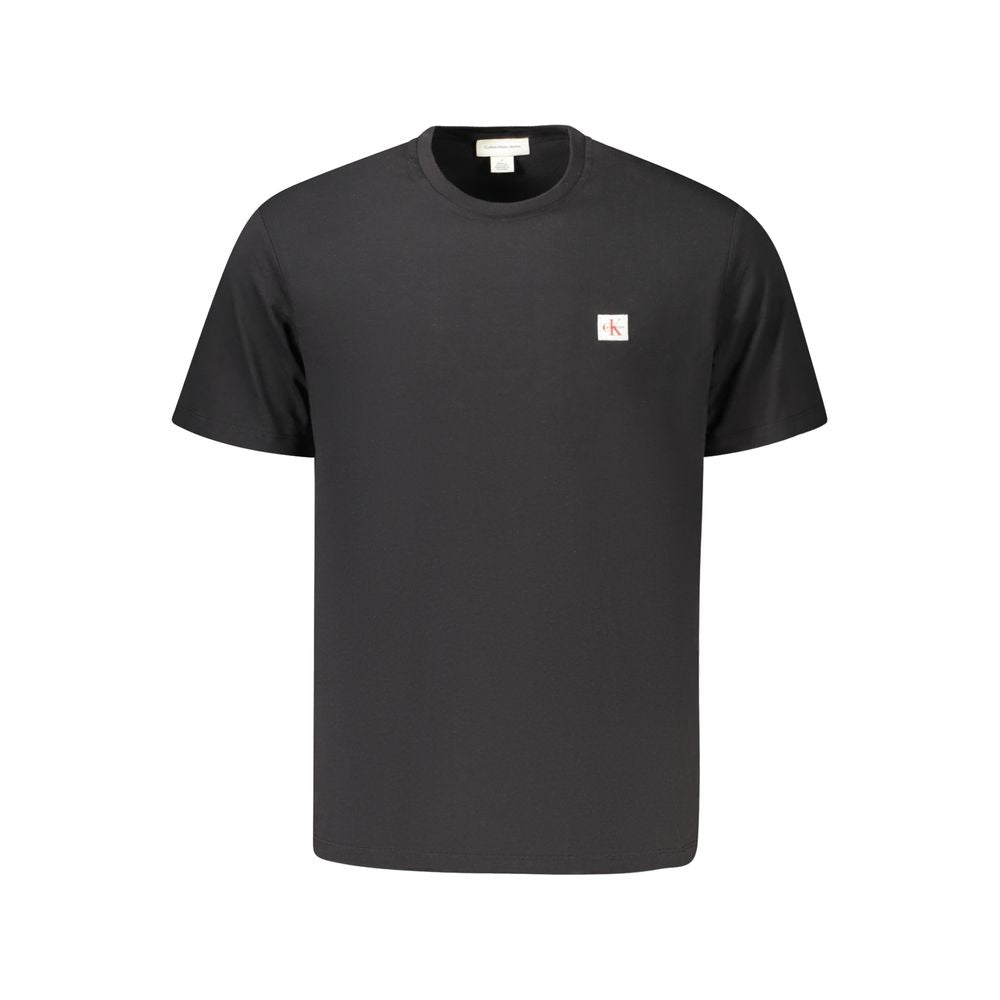 Black Cotton Men T-Shirt