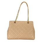Beige Polyurethane Women Handbag