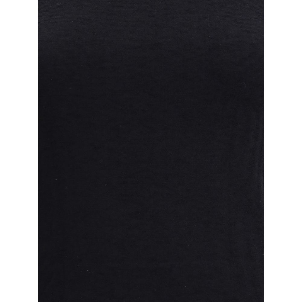 Black Cotton Sleeveles T-Shirt