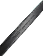 Green Black Polyester Metal Buckle Belt