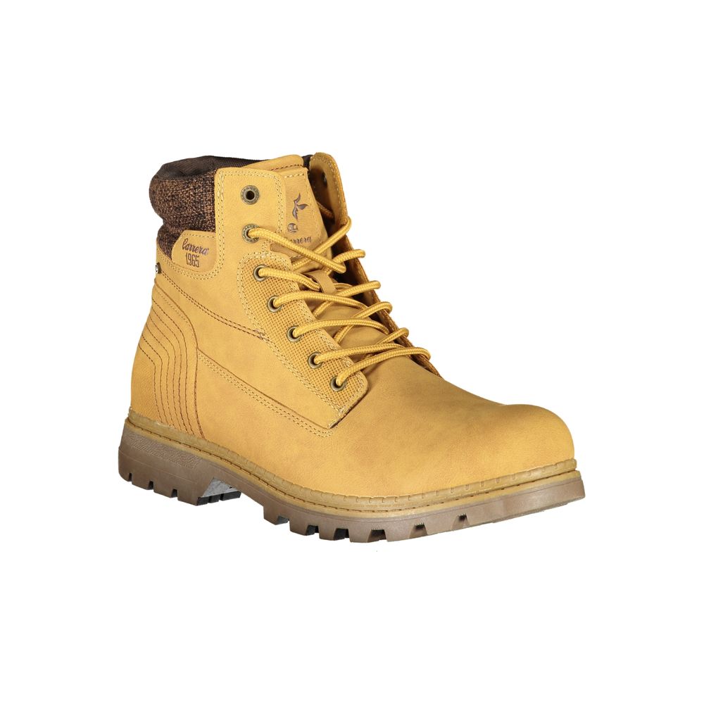 Giallo Poliestere Mens Stivaletto