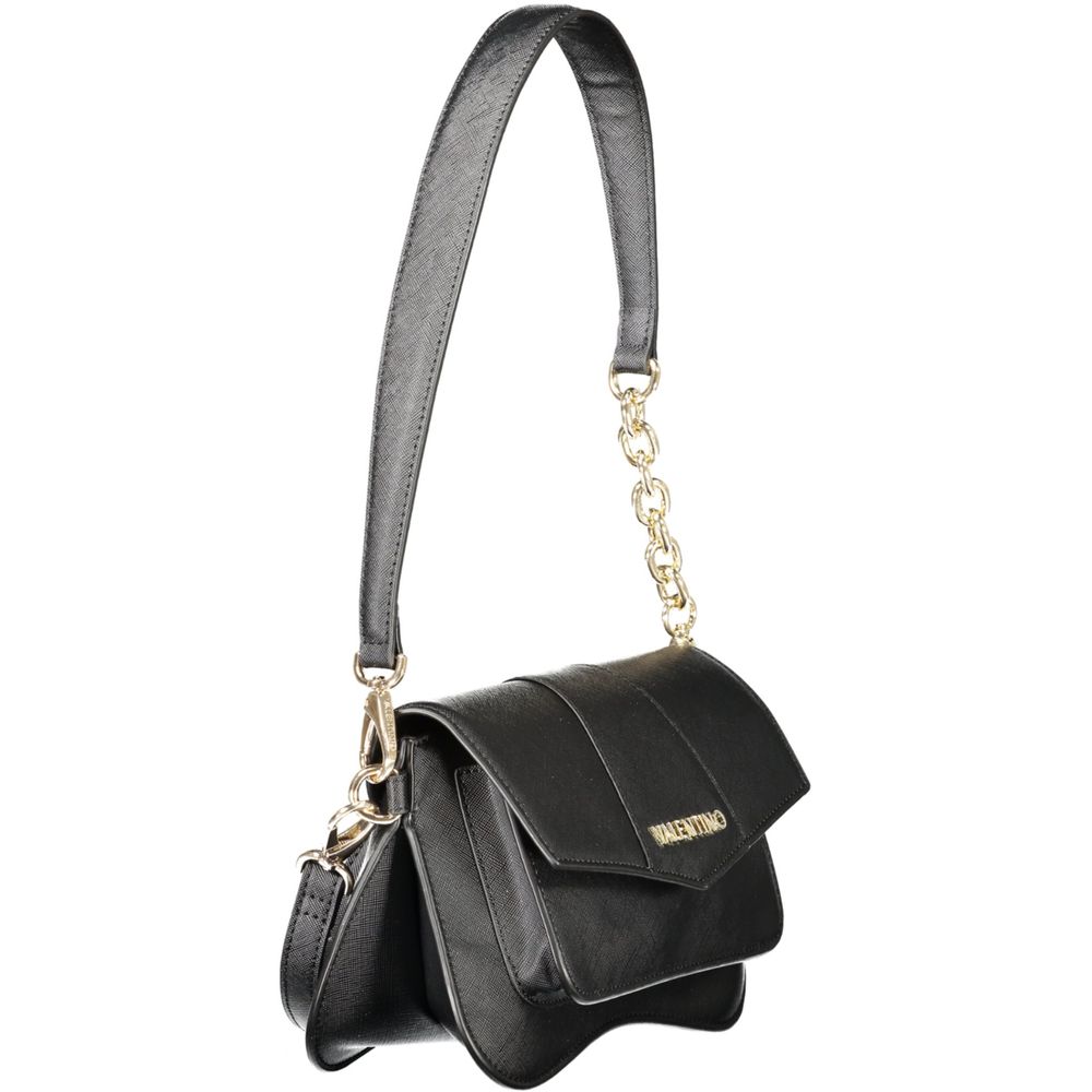 Black Polyurethane Women Handbag