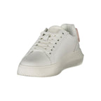 White Polyurethane Women Sneaker