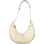 Beige Polyurethane Women Handbag