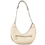 Beige Polyurethane Women Handbag