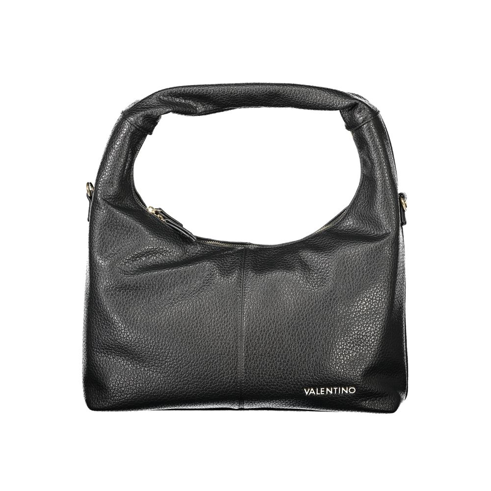 Black Polyurethane Women Shoulder Bag