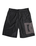Black Logo Print Beachwear Men Shorts Swimwear