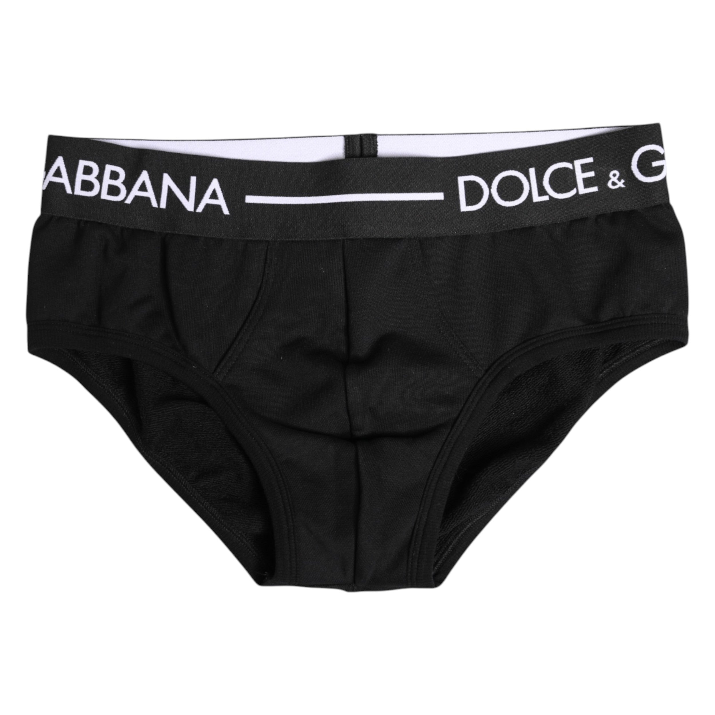 Black Cotton Stretch Regular Brief Underwear