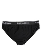 Black Cotton Stretch Regular Brief Underwear