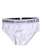 White Cotton Stretch Regular Brief Underwear