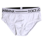 White Cotton Stretch Regular Brief Underwear