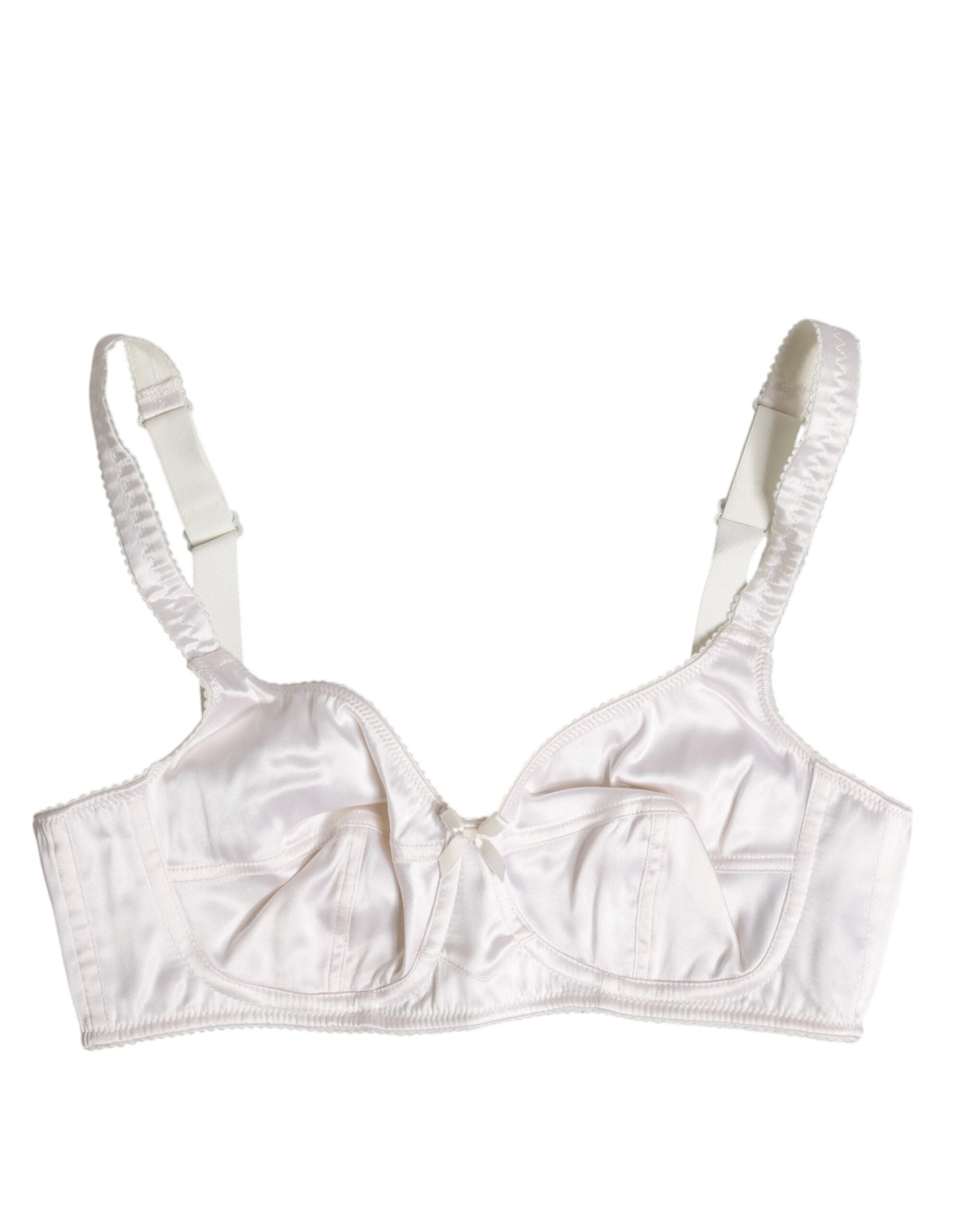 White Silk Balconette Non Wire Bra Underwear