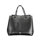 Black Polyurethane Women Handbag