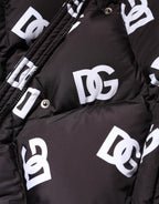 Black DG Mania Puffer Quilted Long Coat Jacket