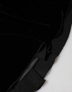 Black High Waist Fit Flared Midi Skirt