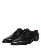 Black Leather Lace Up Dress Men Derby Shoes