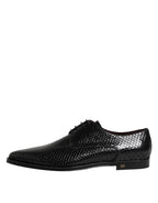 Black Leather Lace Up Dress Men Derby Shoes