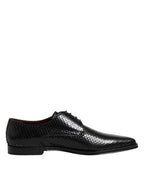 Black Leather Lace Up Dress Men Derby Shoes