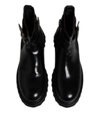 Black Belted DG Logo Men Chelsea Boots Shoes