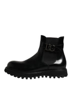 Black Belted DG Logo Men Chelsea Boots Shoes