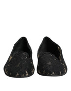 Black Taormina Lace Slip On Flats Shoes