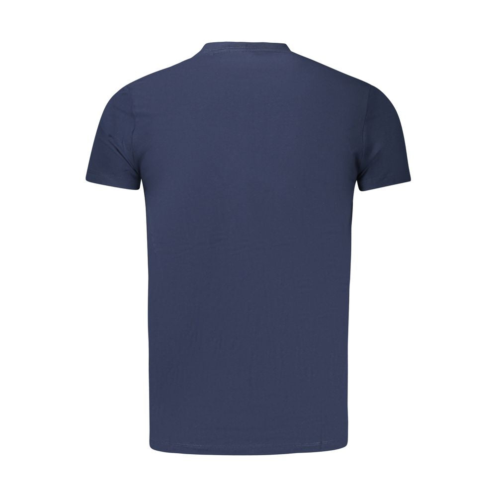 Blue Cotton Men T-Shirt