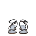Multicolor Leather Flat Sandals