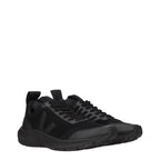 Black Fabric Athletic Sneakers