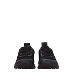 Black Fabric Athletic Sneakers