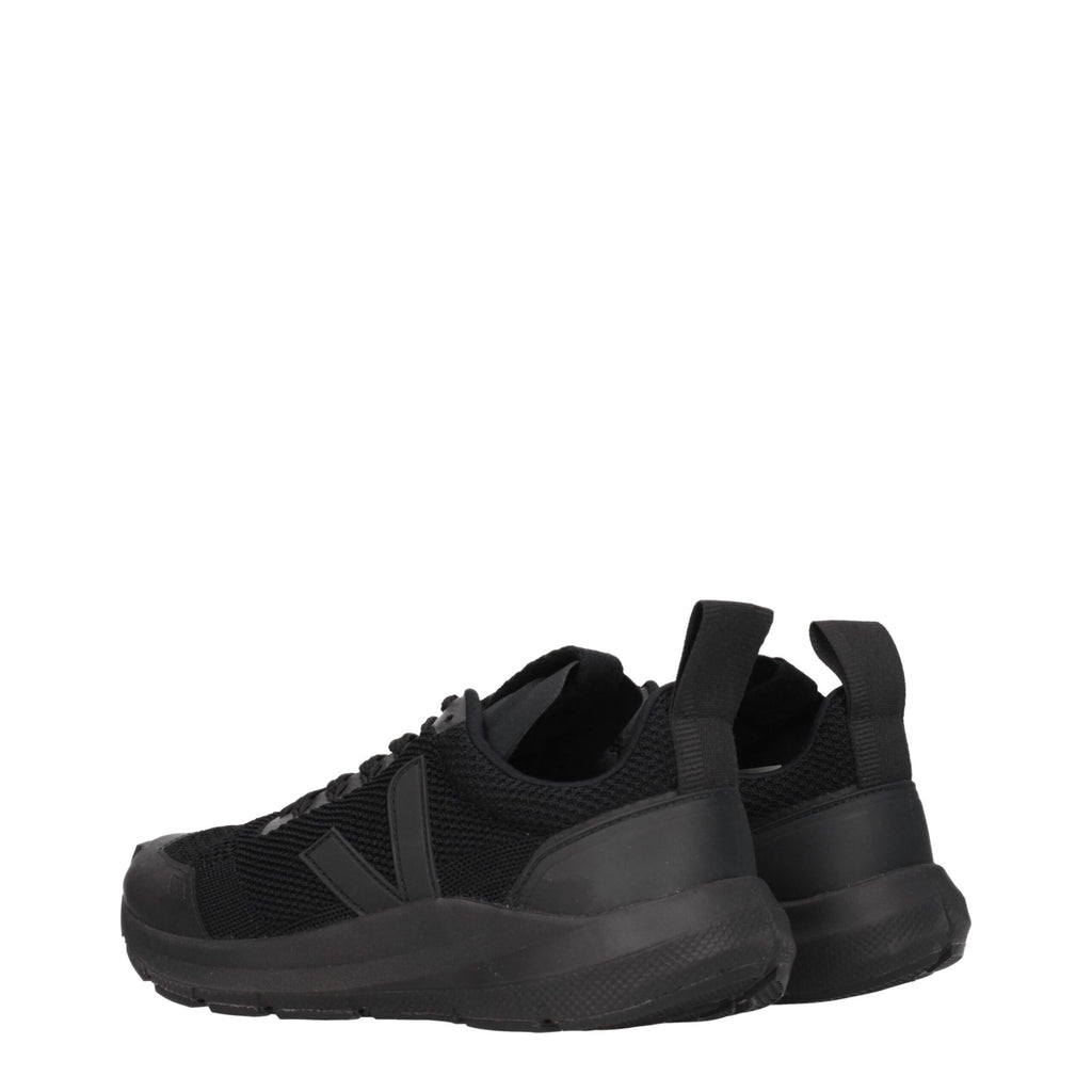Black Fabric Athletic Sneakers
