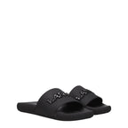 Black Cotton Slippers