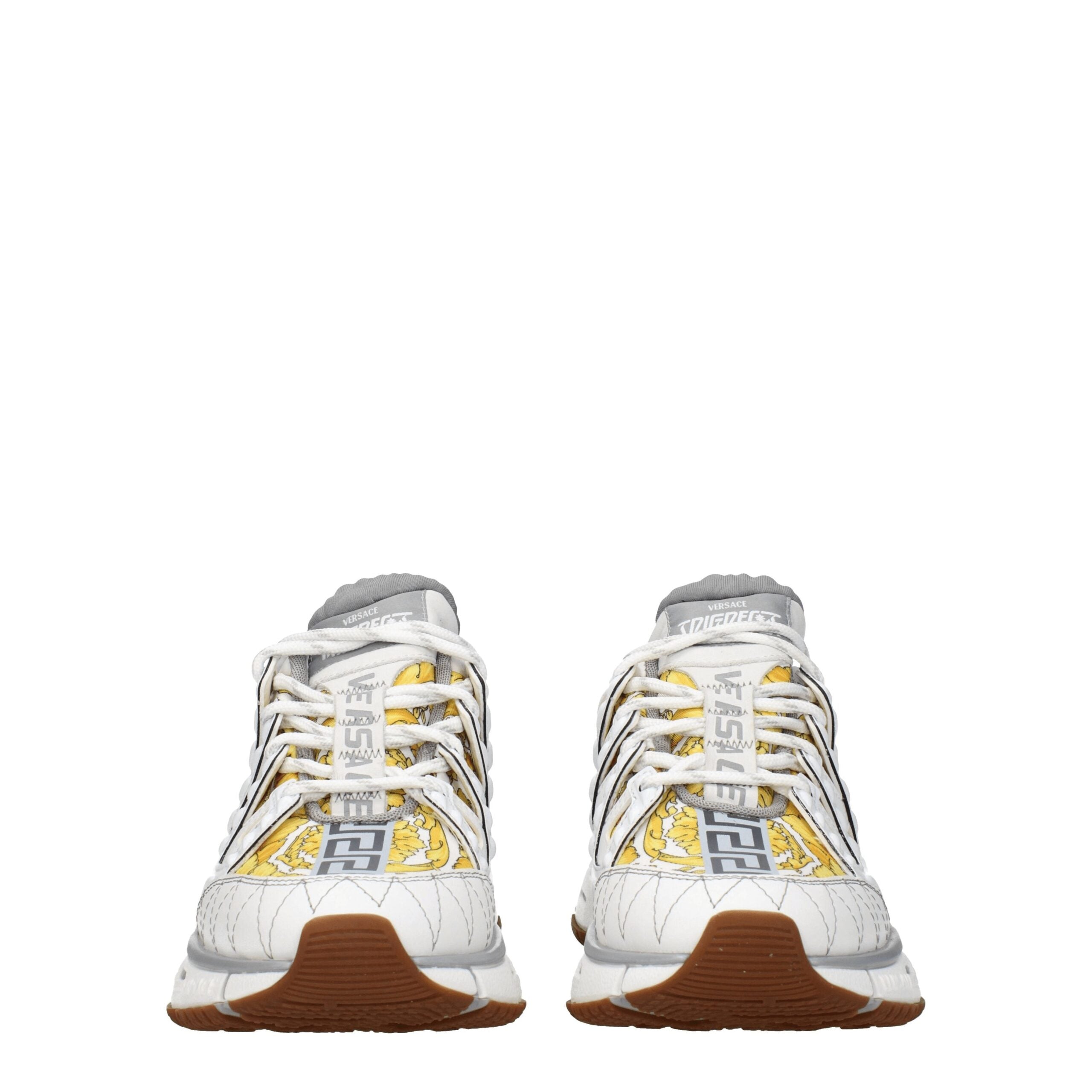 White Fabric Athletic Sneakers