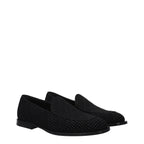Black Velvet Slip-On Loafers