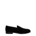 Black Velvet Slip-On Loafers