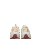 Beige Fabric Athletic Sneakers
