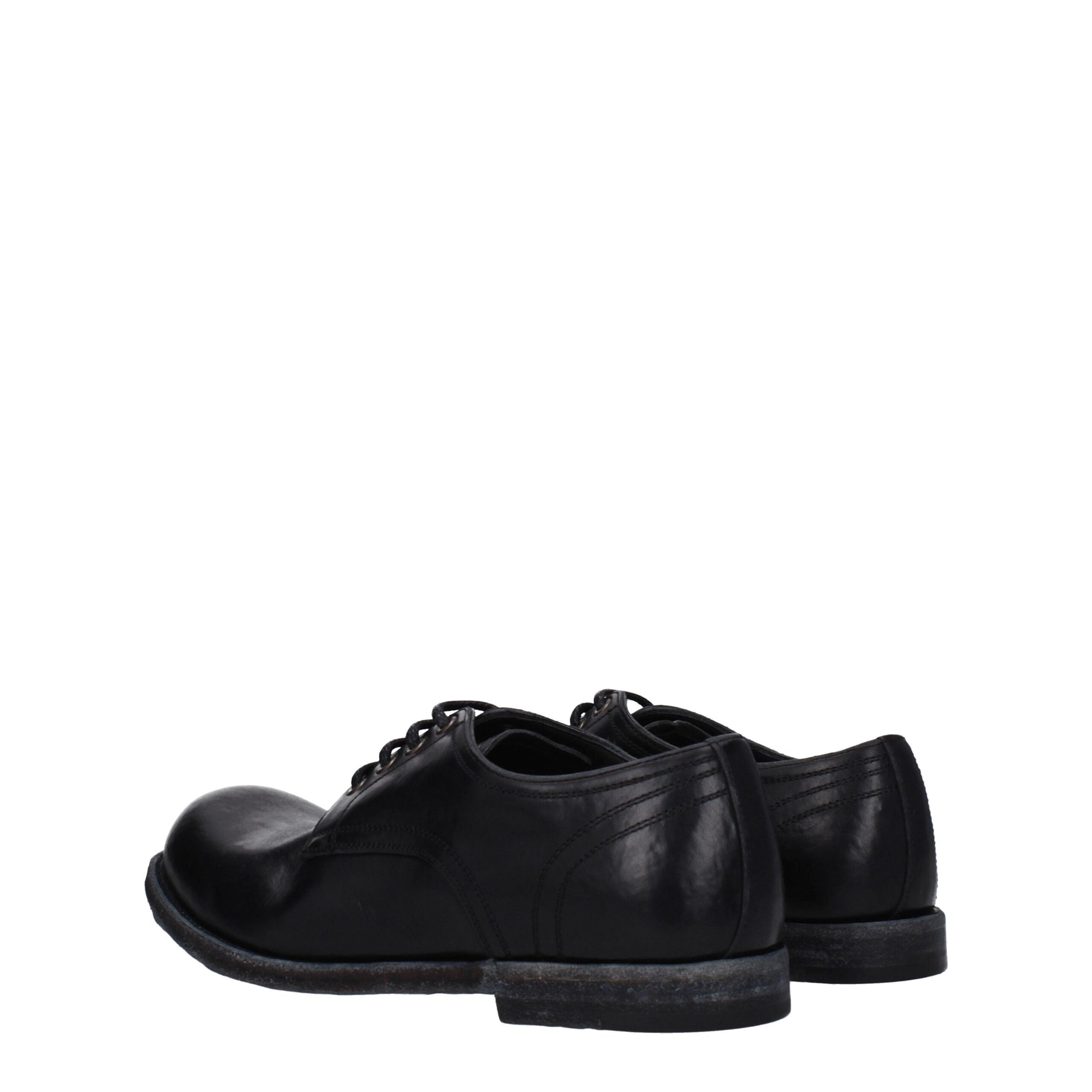 Black Leather Oxfords And Derbies