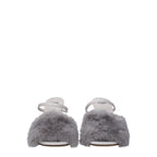 Gray Mink Slippers