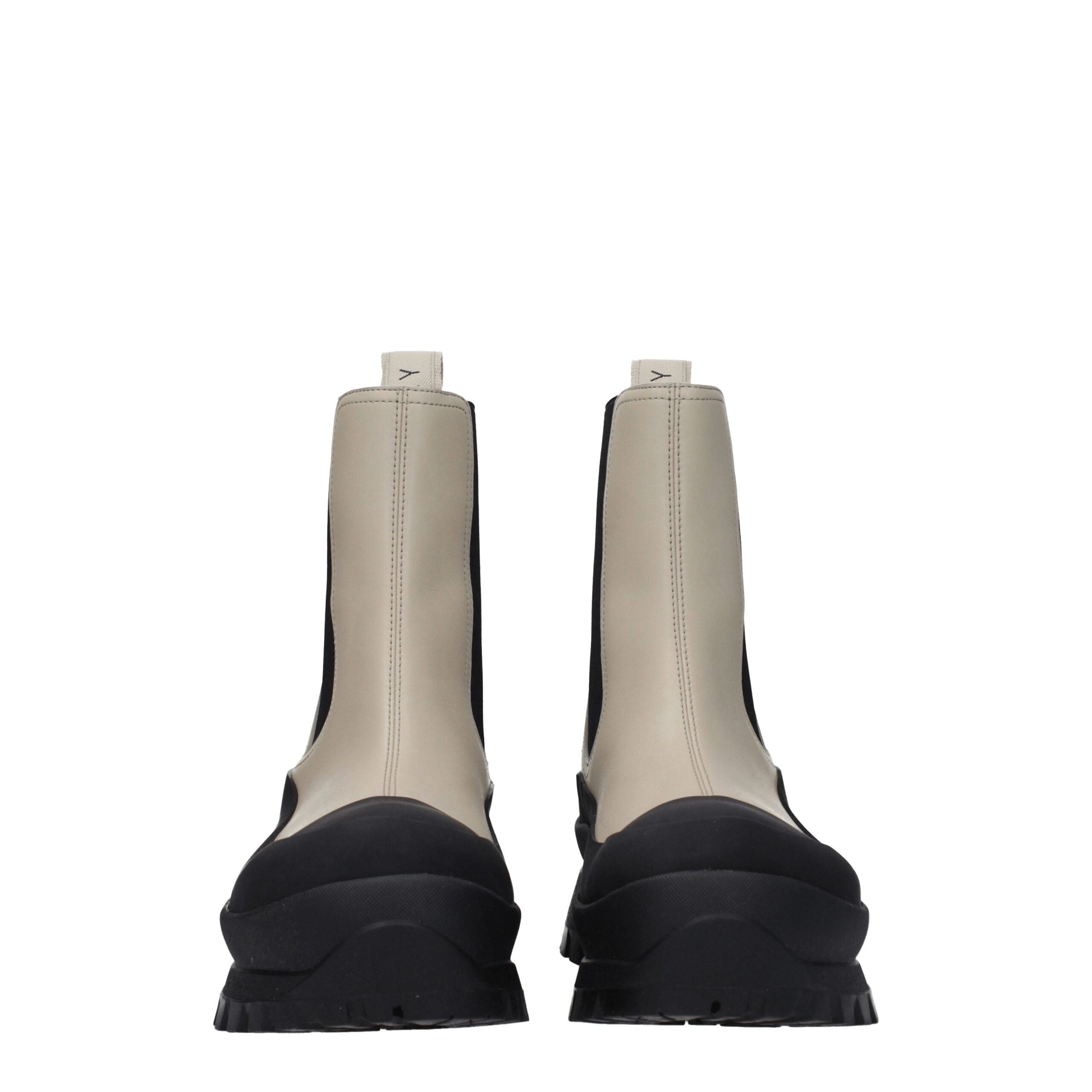 Black Leather Ankle Boots