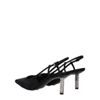 Black Fabric High Heel Pumps