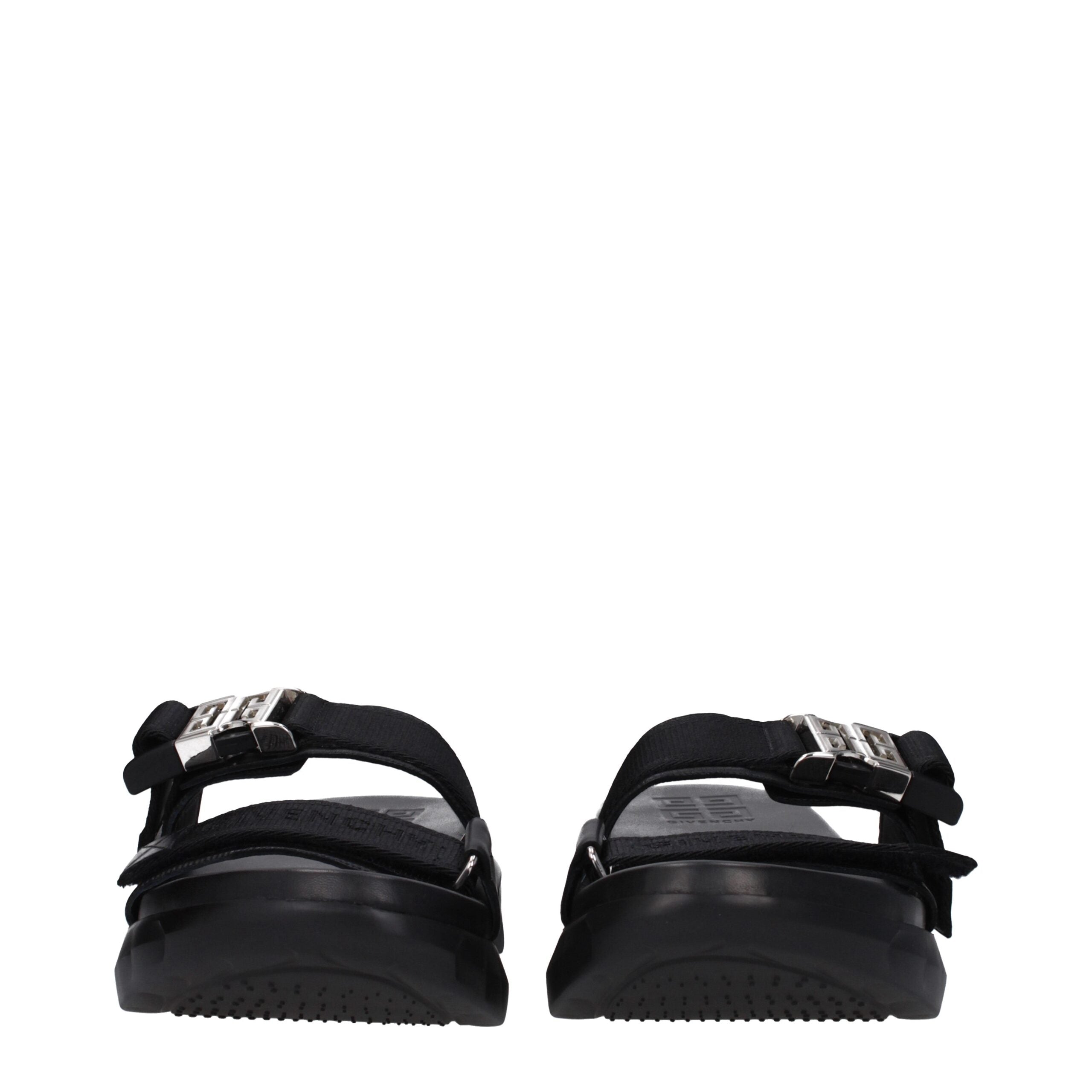 Black Fabric Slippers