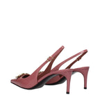 Pink Leather High Heel Pumps