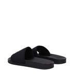 Black Fabric Slippers