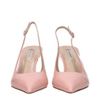 Pink Leather High Heel Pumps