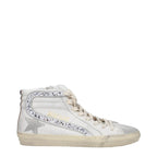 White Leather High Top Sneakers
