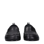 Black Leather Slip-On Loafers