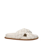 Beige Leather Slippers