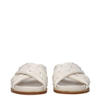 Beige Leather Slippers